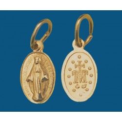 Medalla pequeña latón con baño de oro. Bolsa 1000 uds. Mod.21
