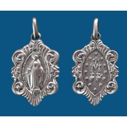 Medalla ornamental en plata vieja. Mod.1004
