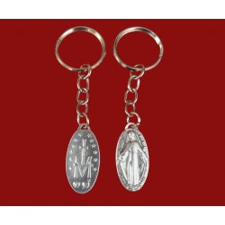 Mod.124 Llavero lagrima en plata vieja V. Milagrosa