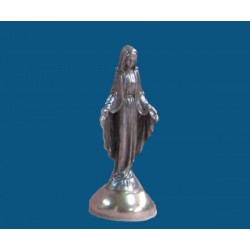 Mod.603 Virgen con peana en plata vieja (7 cm altura)