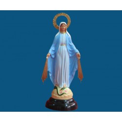 Mod.605 Imagen Virgen Milagrosa en color con corona (12 cm Altura)