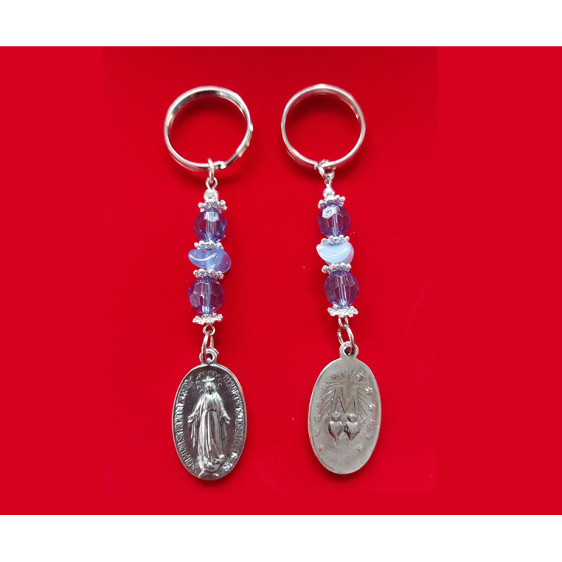 [77777] Mod.203 Llavero liso con cadena de cristal (37mm)