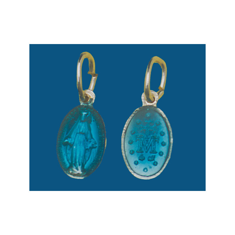 [77777] Medalla pequeña latón con baño plata esmaltada dos caras. Bolsa de 200 uds.(11mm) Mod.20