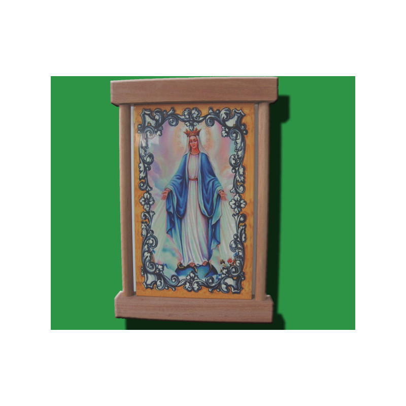 [77777] Mod.728 Cuadro marco en madera con foto en cerámica (37cmx27cm)