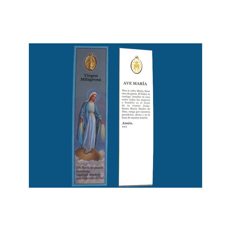 Mod.706 Marca paginas V. Milagrosa con medalla dorada