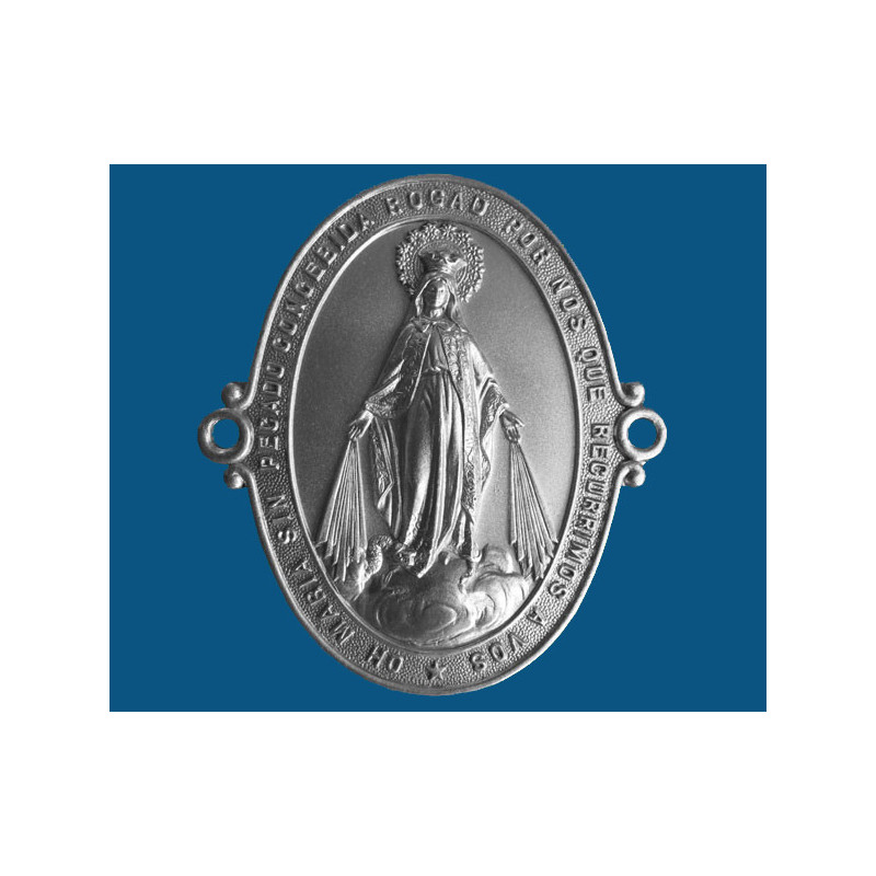 Mod.704 Placa puertas V. Milagrosa aluminio matizada