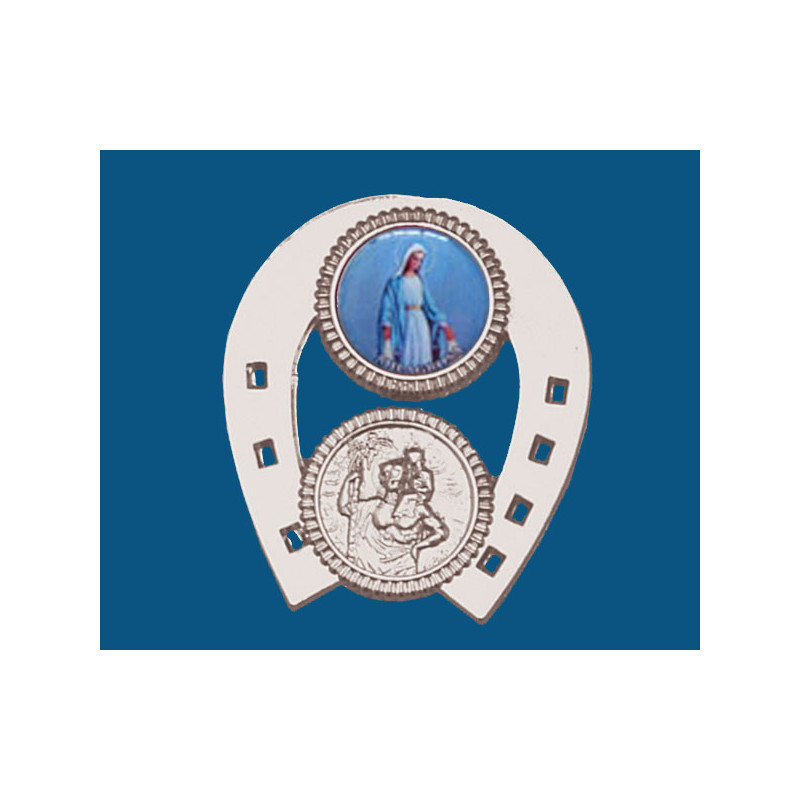 [77777] Mod.700 Placa coche herradura V. Milagrosa-S. Cristóbal