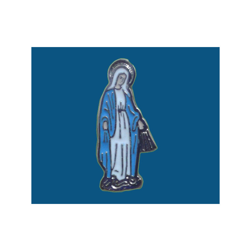 [77777] Mod.122 Pin Silueta Níquel V. Milagrosa Esmaltado.(25mm)