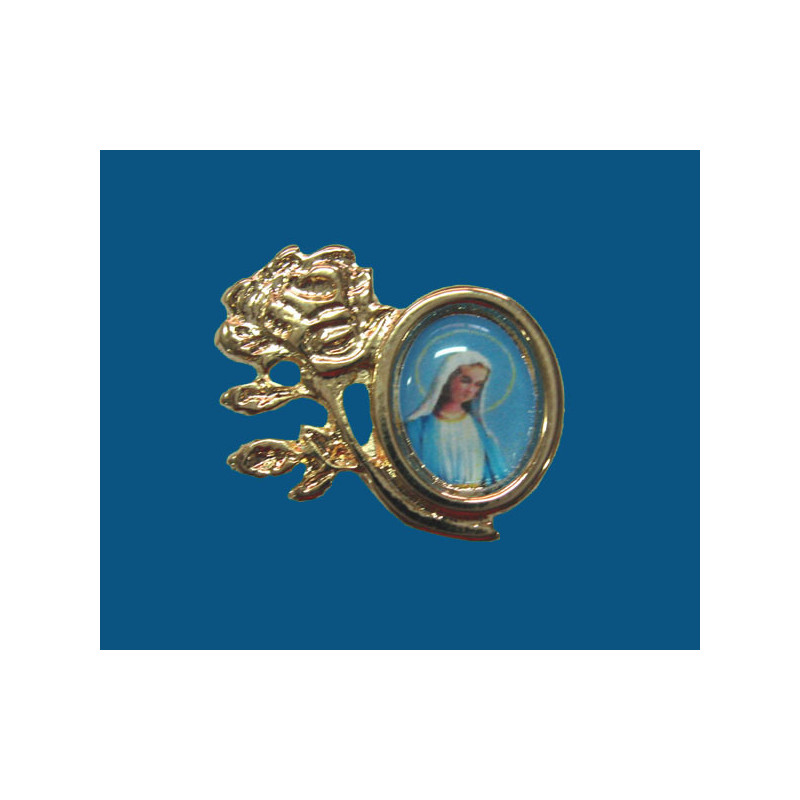 [77777] Mod.121 Pin rosa en baño de oro con fotografía.(25mm)