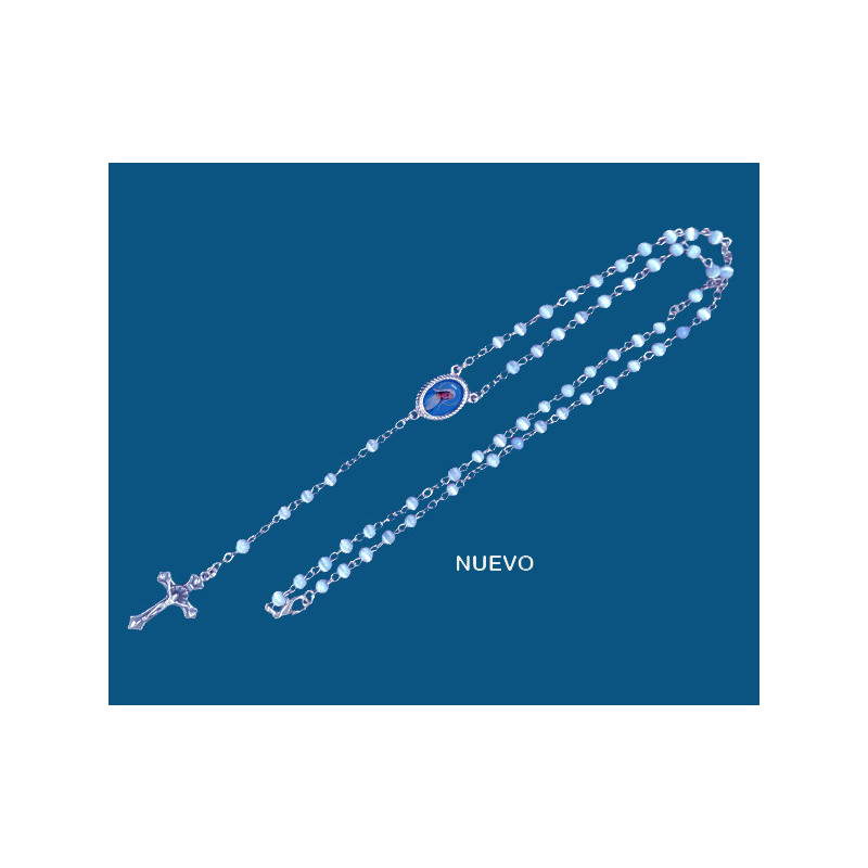 [77777] Mod.545 Rosario Ojo de Gato redondo V. Milagrosa.(47cm)