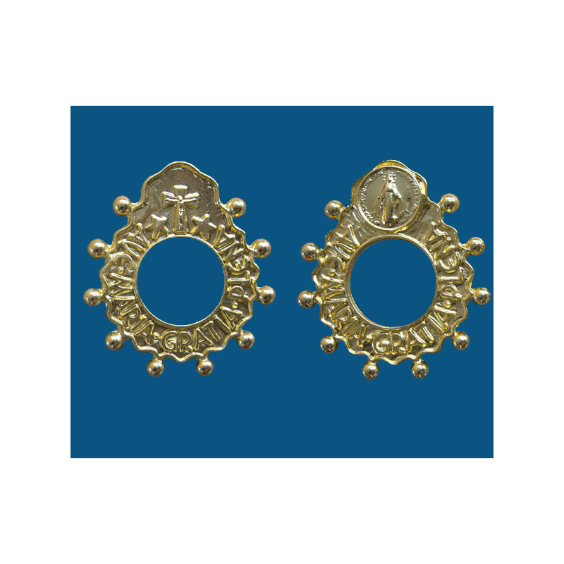 [77777] Mod.531 Rosario de dedo en oro brillo V. Milagrosa.(40mm)