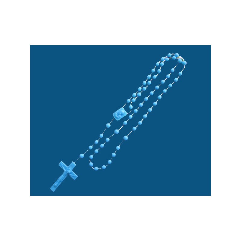 [77777] Mod.528 Rosario no fosforescente en azul.(41cm)