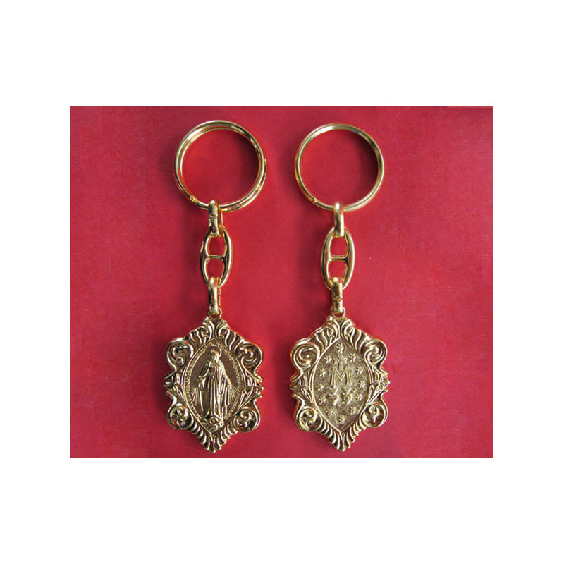 [77777] Mod.116 Llavero ornamental V. Milagrosa en oro brillo.(47mm)
