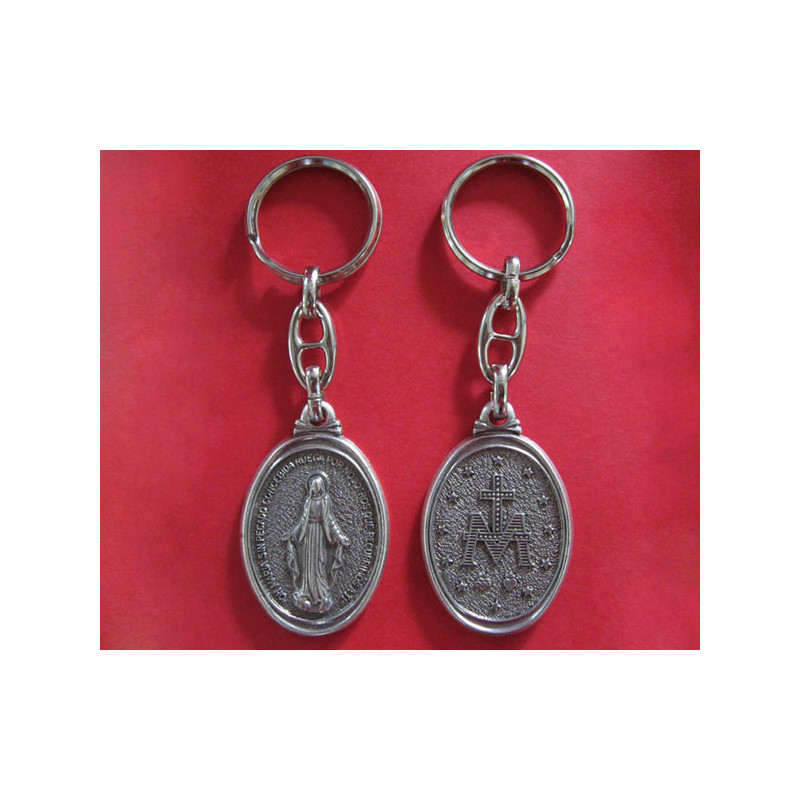 [77777] Mod.110 Llavero ovalado niquelado.(48mm)