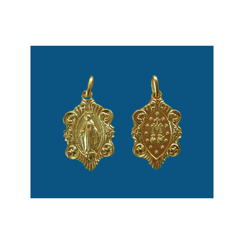 Medalla ornamental en oro brillo.(25mm) Mod.1005