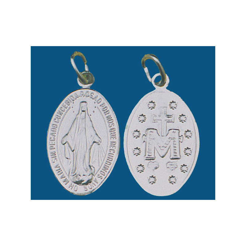 Medalla grande de aluminio en blanco. Bolsa de 1000 uds.(22mm) Mod.16
